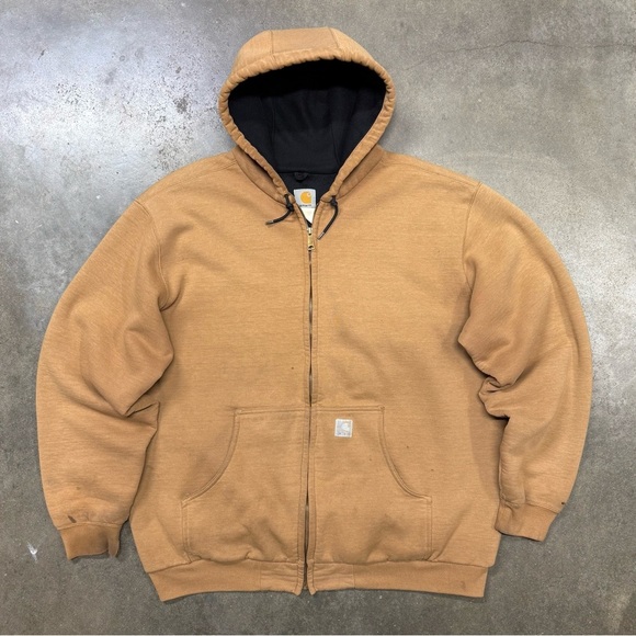 Carhartt Other - Vintage Carhartt Full Zip Hoodie Fleece Lined Workwear Jacket USA